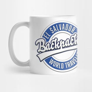 El Salvador backpacker world traveler logo Mug